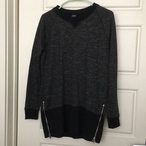 New Gap sweater, heathered gray/black, size medium